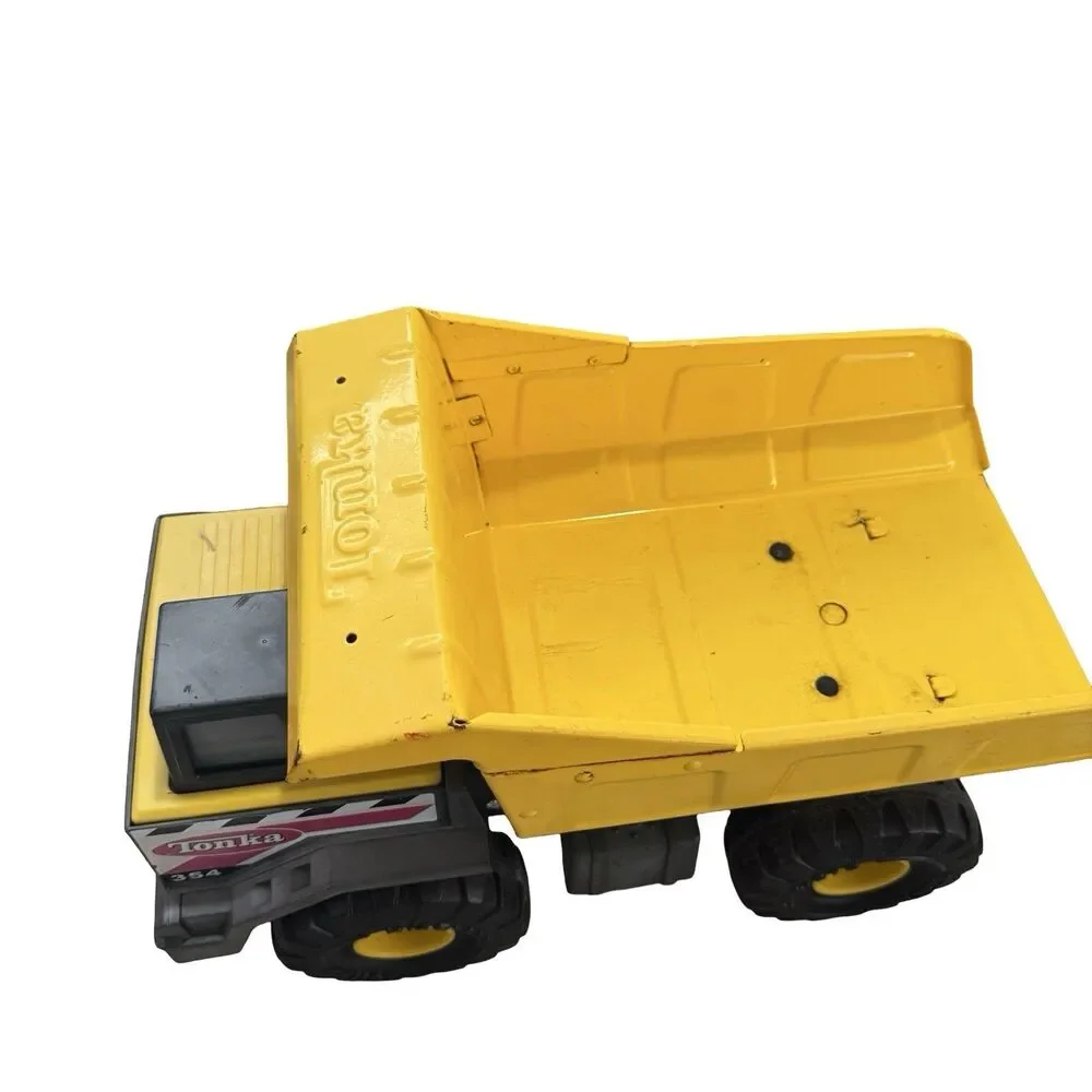 2012 Tonka 354 Large Yellow Dump Truck Metal Pressed Steel Hasbro Toy